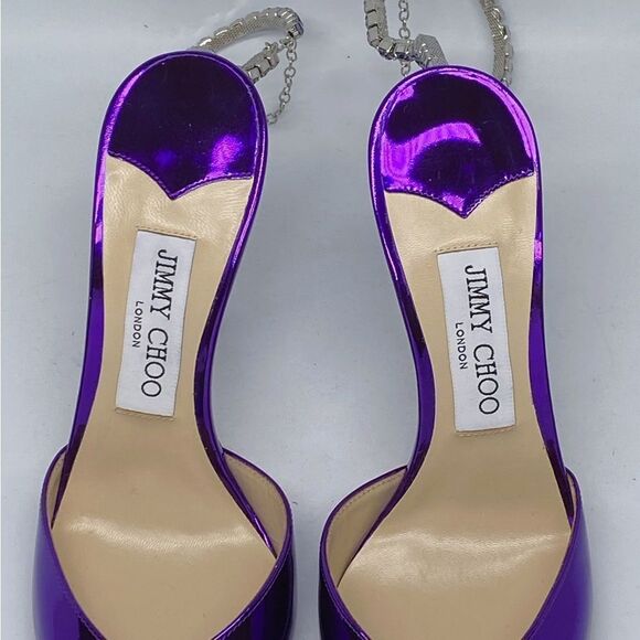 Jimmy Choo Saeda 100 patent leather pumps size 37.5 - Picture 10 of 14
